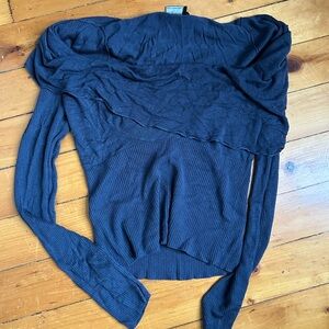 BCBGMaxAzria Navy Blue Blouse